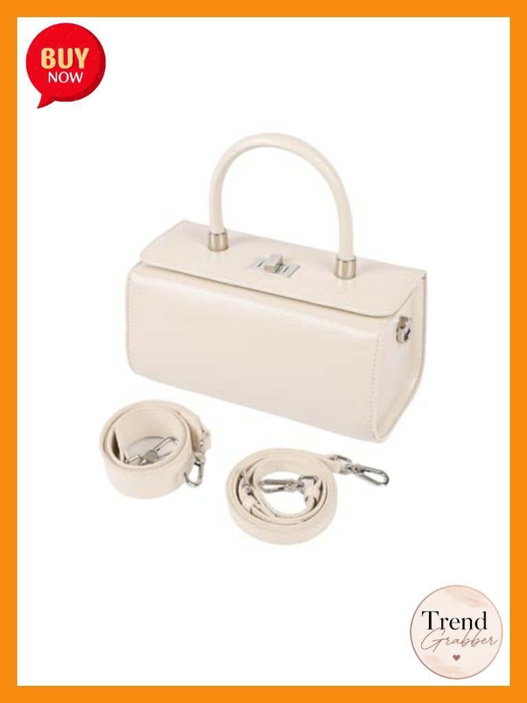 Genuine Leather Box Crossbody Bag With Dual Adjustable Straps
